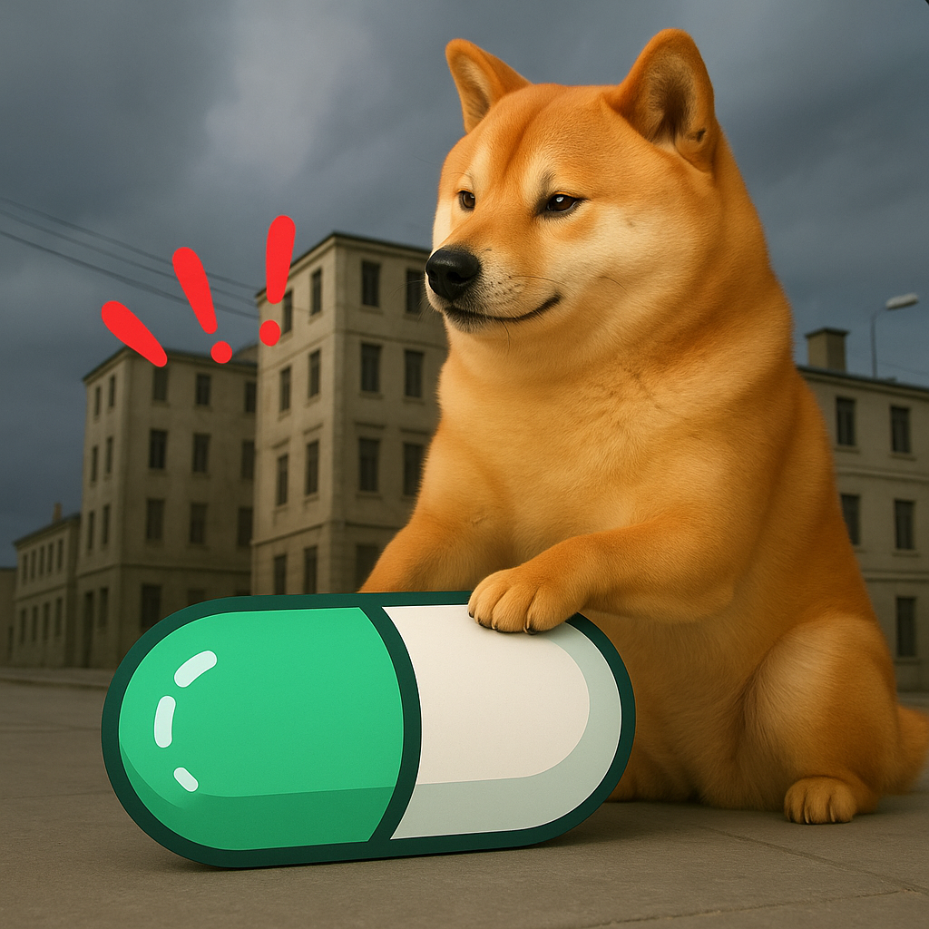 Doge with bonk pill